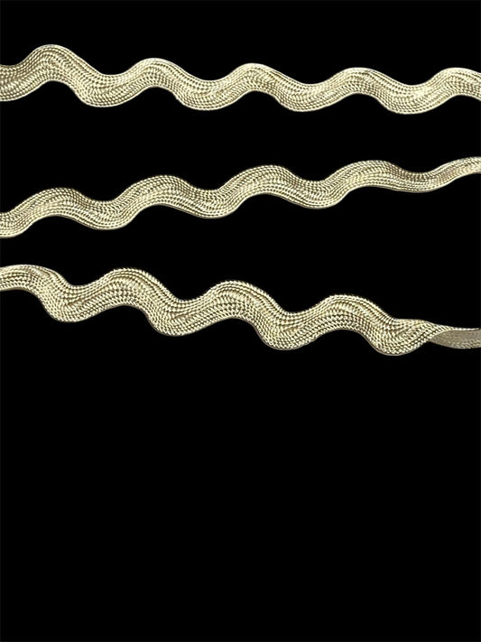 11mm Ric Rac - Cream (Price per 25cm)
