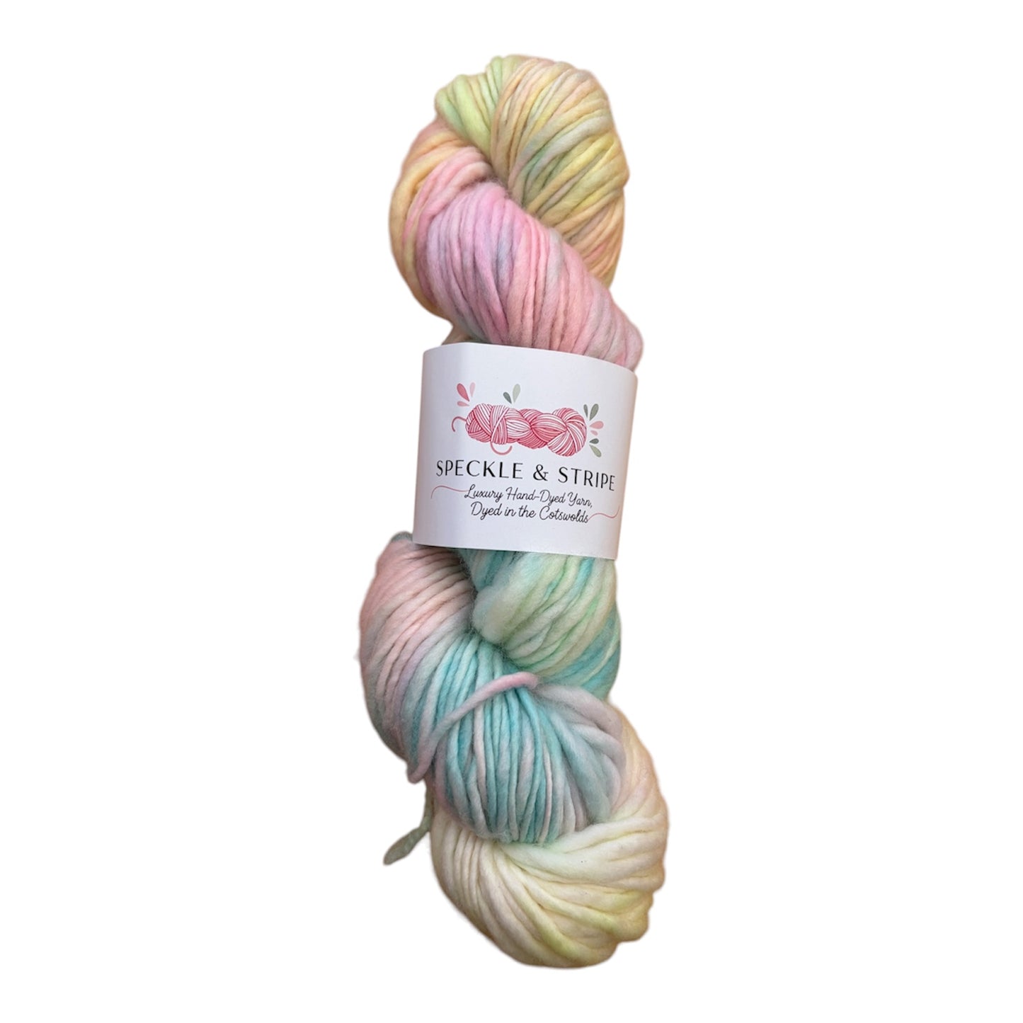 Speckle and Stripe Luxury Hand Dyed Thick and Thin Chunky Yarn 100g