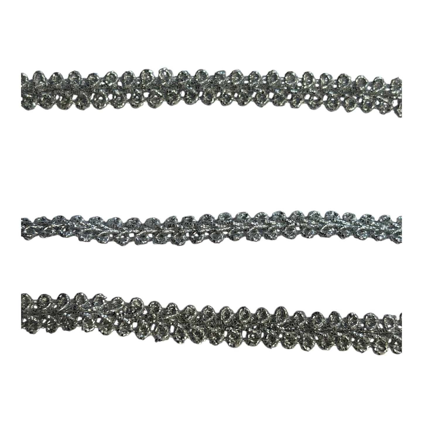 8mm Silver Lurex Gimp Braid Trim (Price per 25cm)