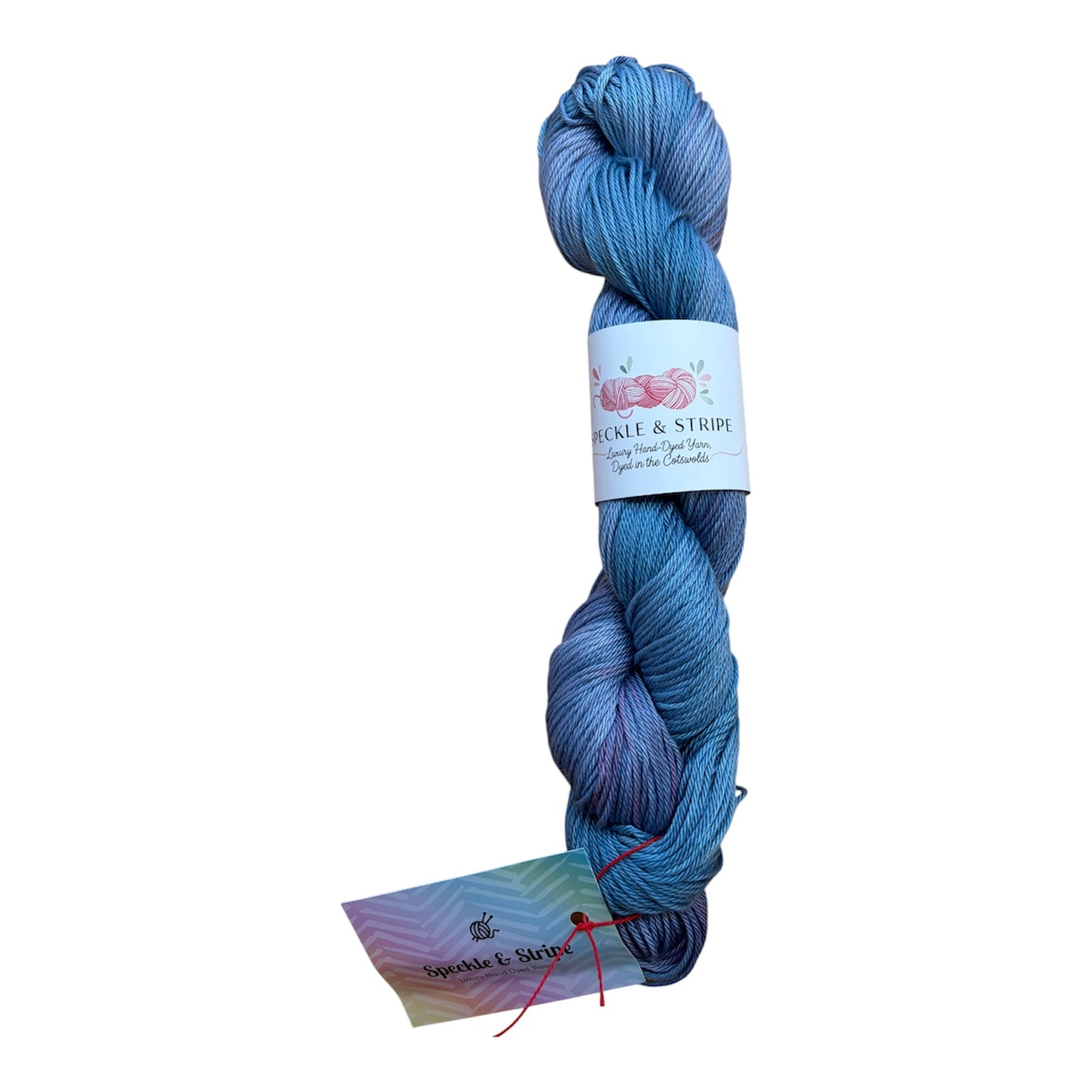 Speckle and Stripe Luxury Hand Dyed Cotton Yarn Dk 100g