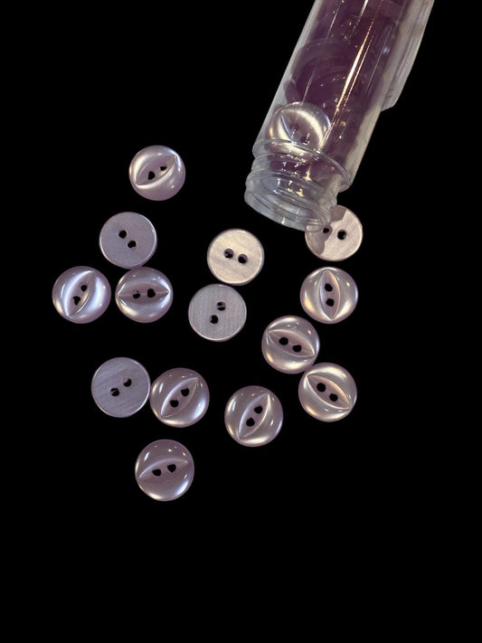 11mm 2 Hole Lilac Fish Eye Button