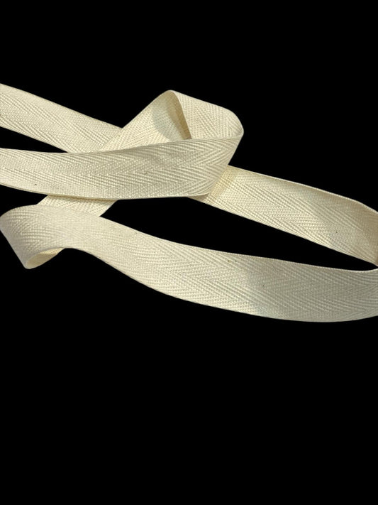20mm Natural Cotton Herringbone Tape