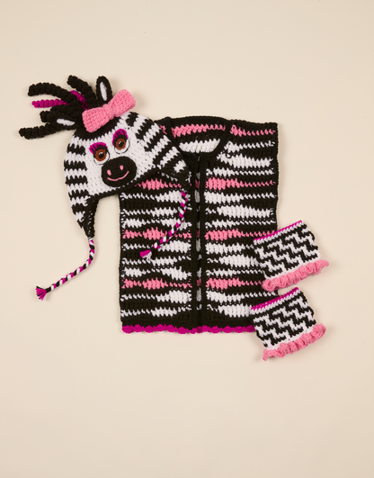 Sirdar Hayfield Zebra Outfit Dk and Chunky Crochet Pattern 2642