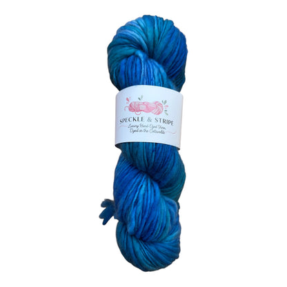 Speckle and Stripe Luxury Hand Dyed Thick and Thin Chunky Yarn 100g