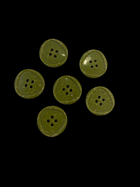 23mm Olive Fleck Soft Edge Triangle Button