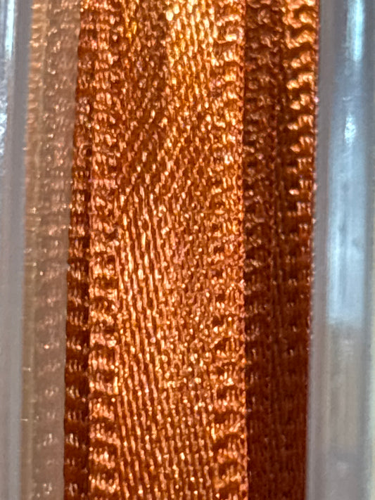 5mm Double Satin - Burnt Orange (Price per 25cm)