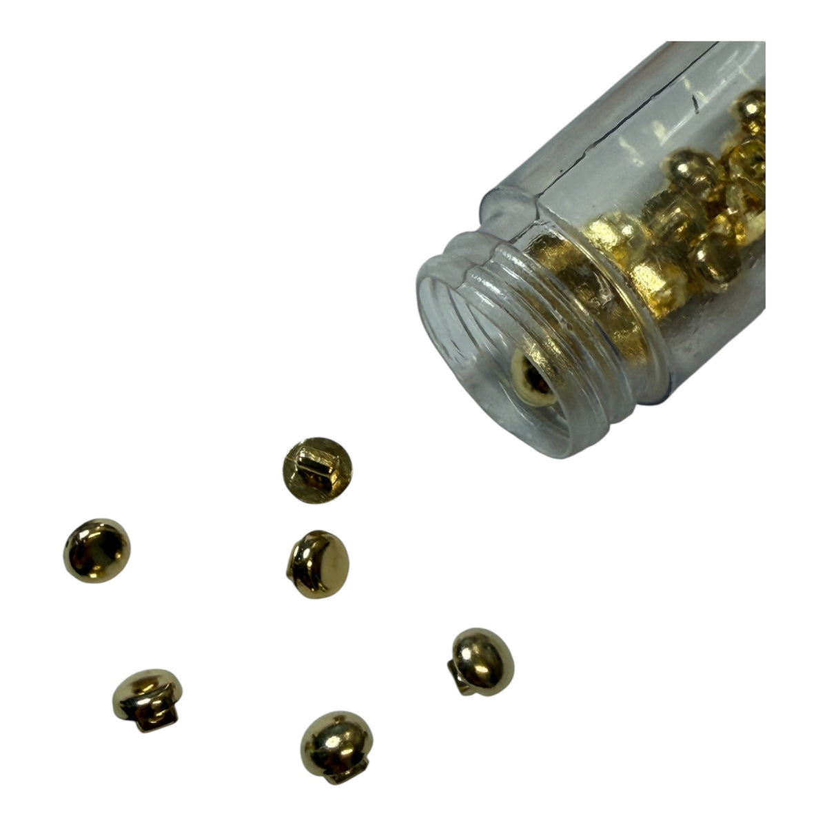 6mm Round Flat Gold Shankback Button