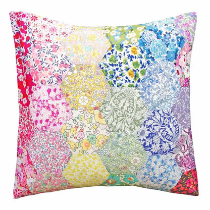 Alice Caroline Liberty English Paper Pieced Hexagon Cushion Kit (various backing fabrics)