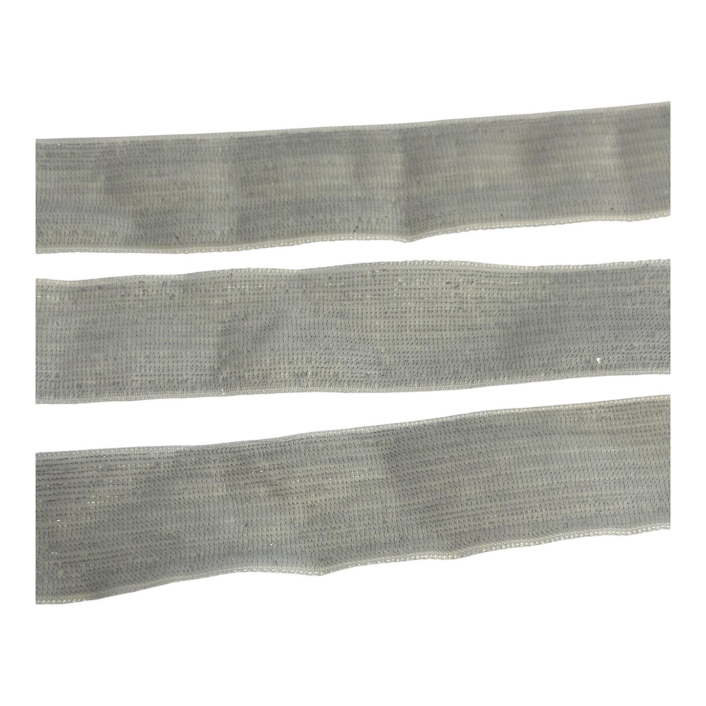 26mm White Tinsel Velvet Ribbon (priced per 25cm)