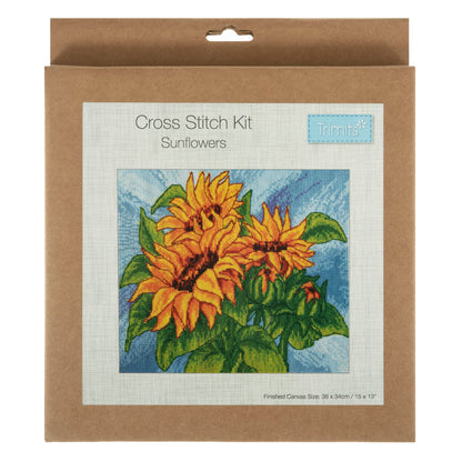 Trimits Counted Cross Stitch Kit Large Sunflowers