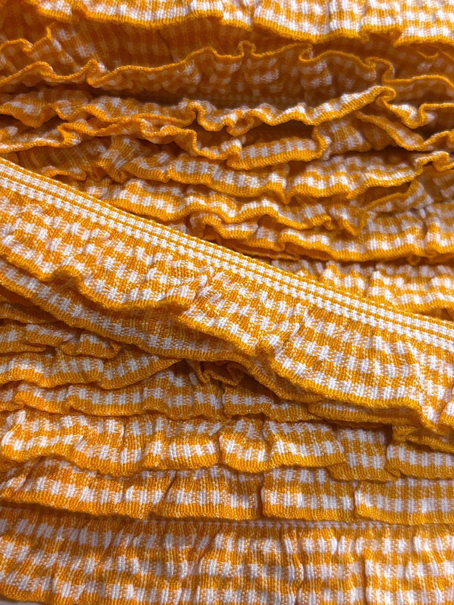 18mm Stretch Gingham Ruffle Trim - 4 Colours (Price per 25cm)