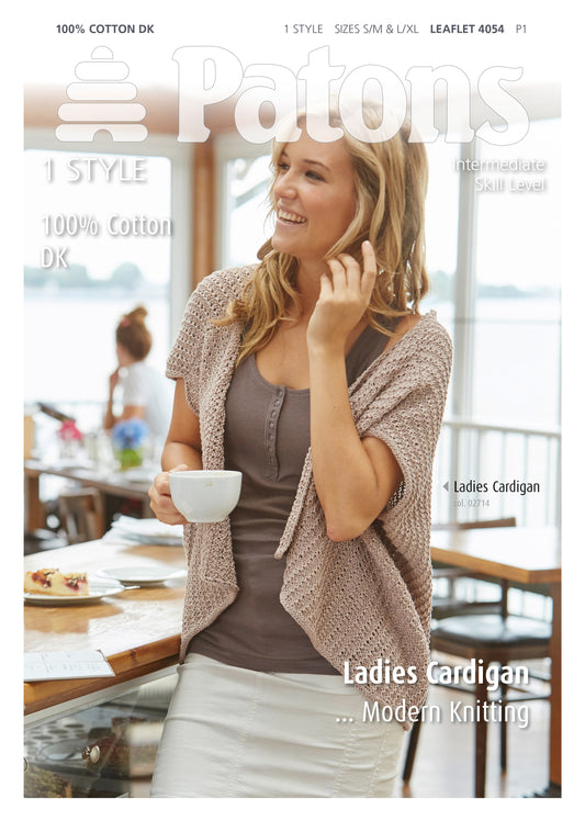 Patons Ladies Cardigan Knitting Pattern