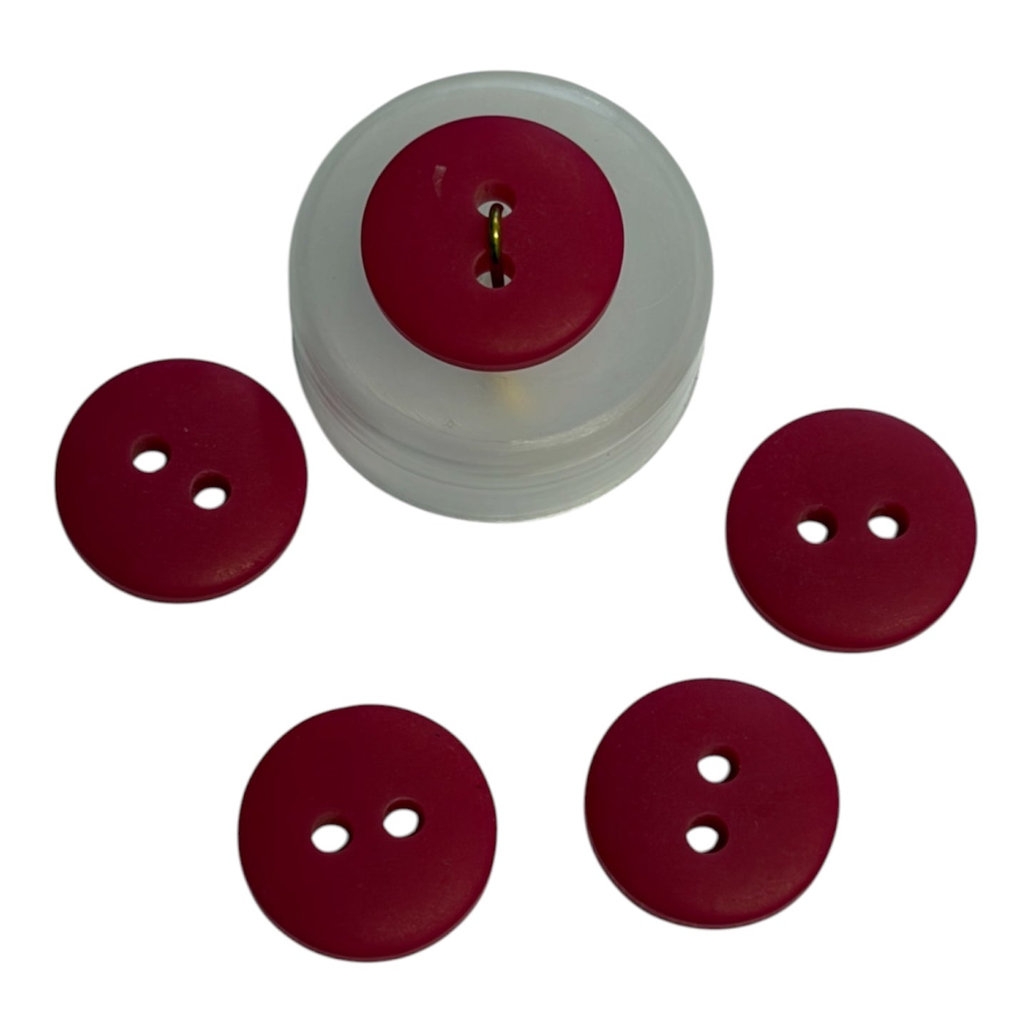 14mm Rose Pink Smartie Two Hole Button