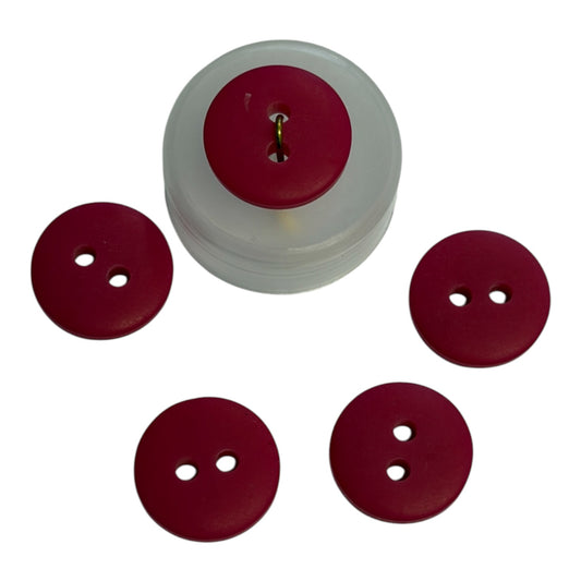 14mm Rose Pink Smartie Two Hole Button