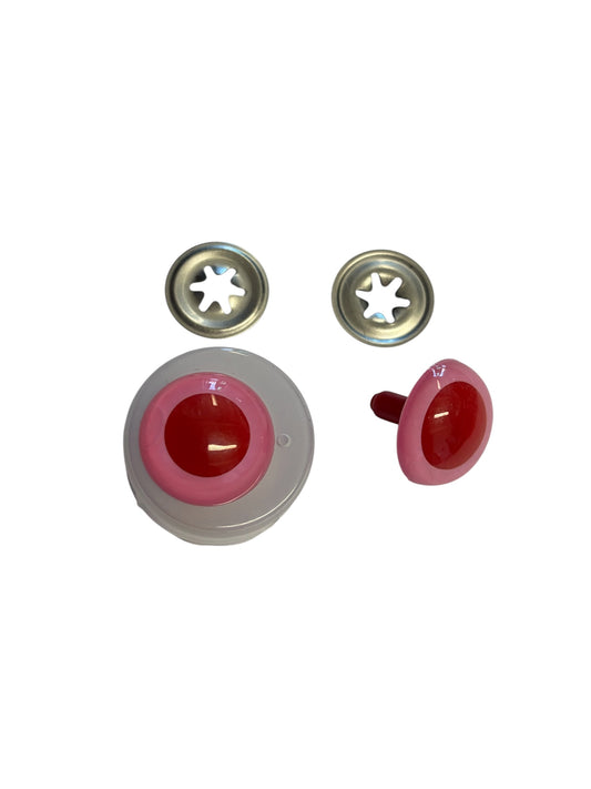21mm Pink and Red Safety Toy Eye (pair)
