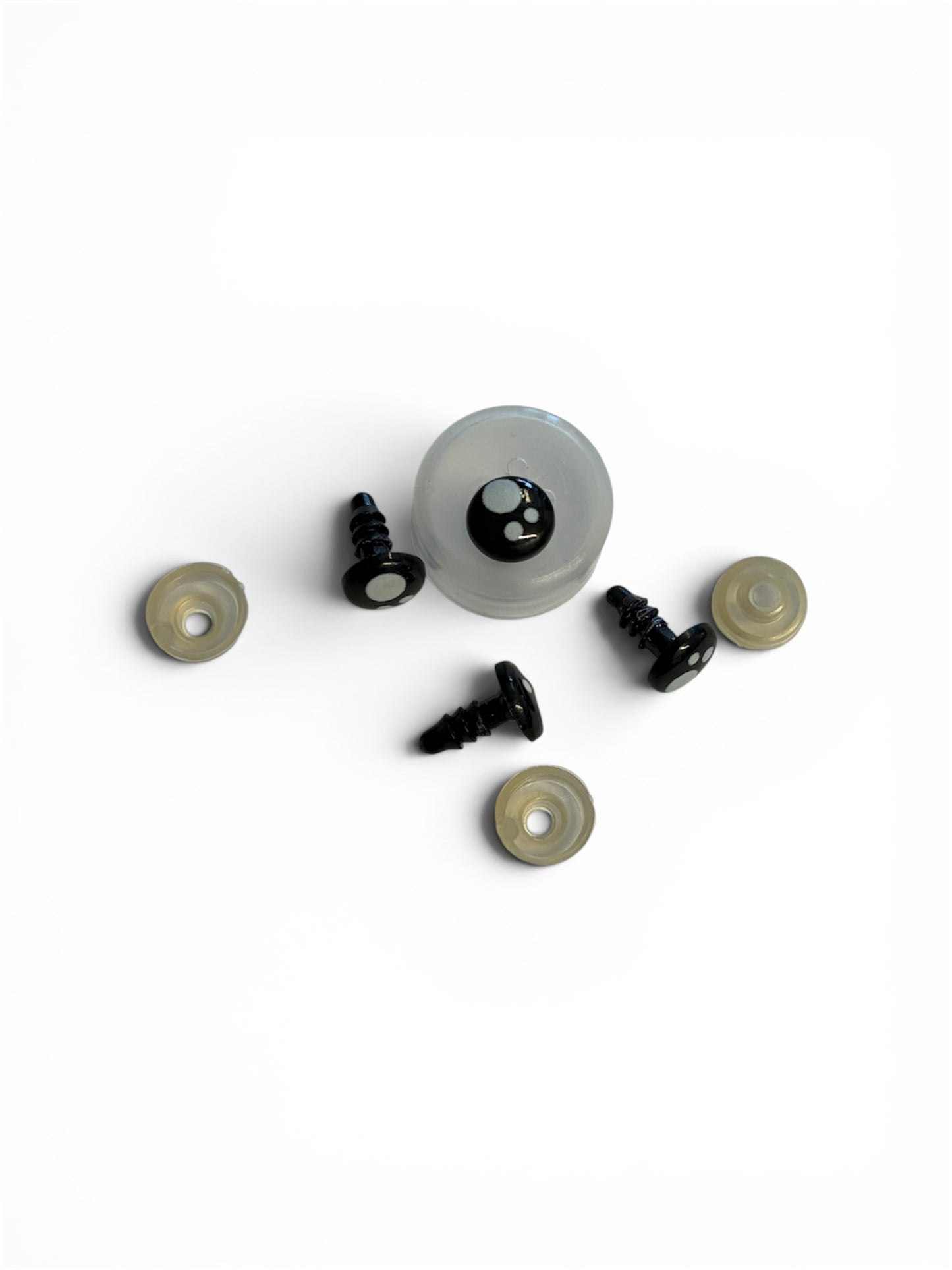 Black Kawaii Toy Safety Eyes (Various Sizes, Priced per pair)