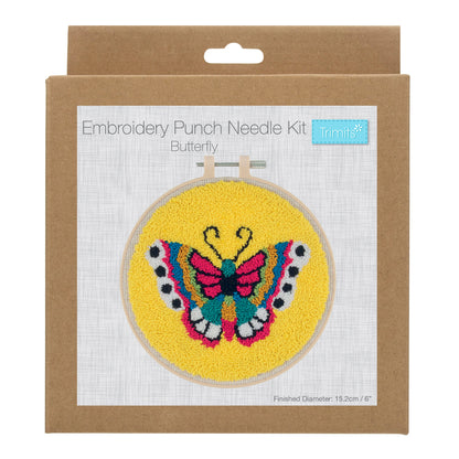 Trimits Butterfly Embroidery Punch Needle Kit