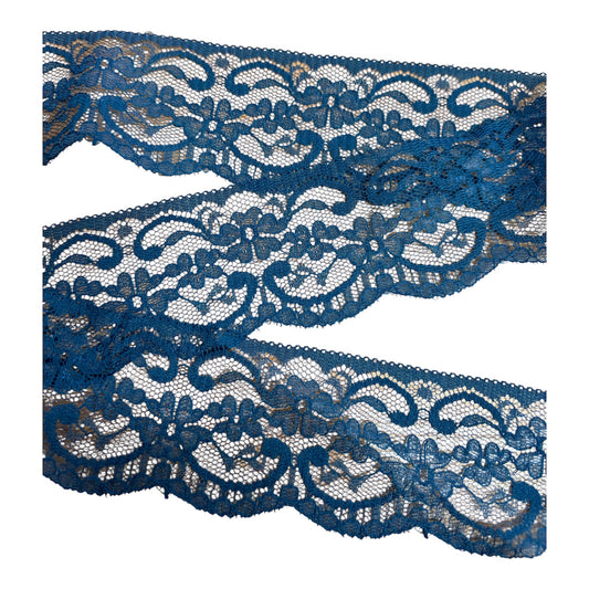 Sew Cool 50mm Floral Lace (Various Colours, Priced per 25cm)
