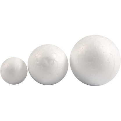 20, 30 & 40mm Polystyrene Ball Assortment - 12 Pieces