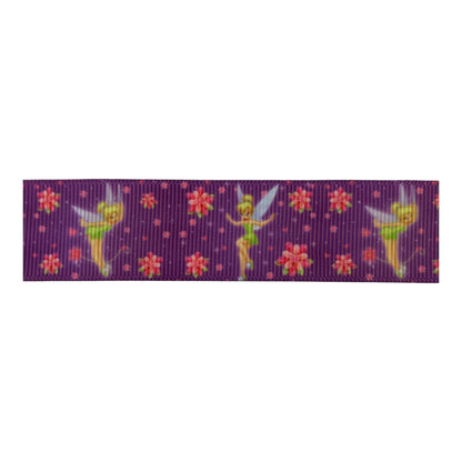 25mm Purple Tinkerbell Grosgrain Ribbon (Price per 25cm)