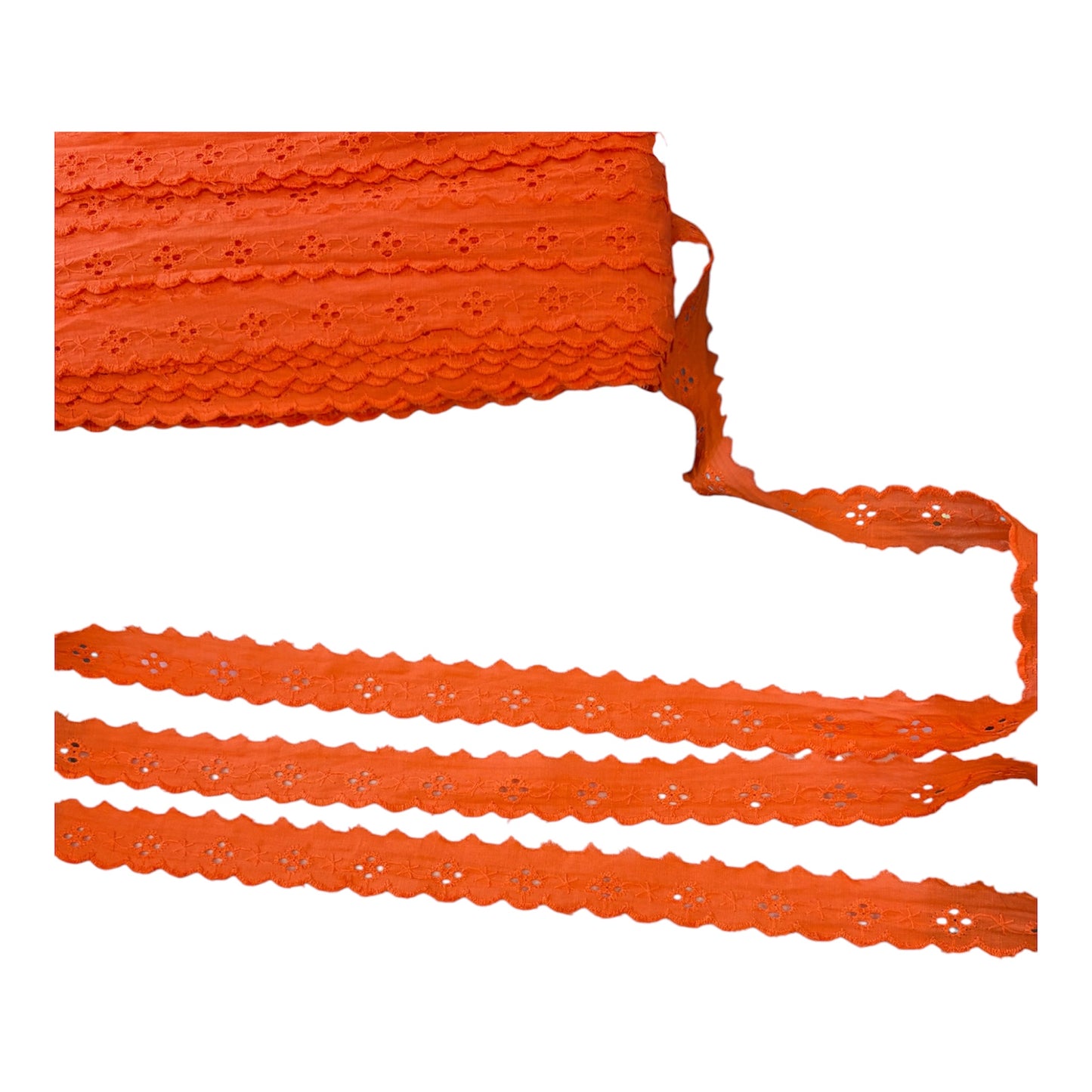 20mm 4 Hole Broderie Anglaise Trim (Various Colours, Priced per 25cm)