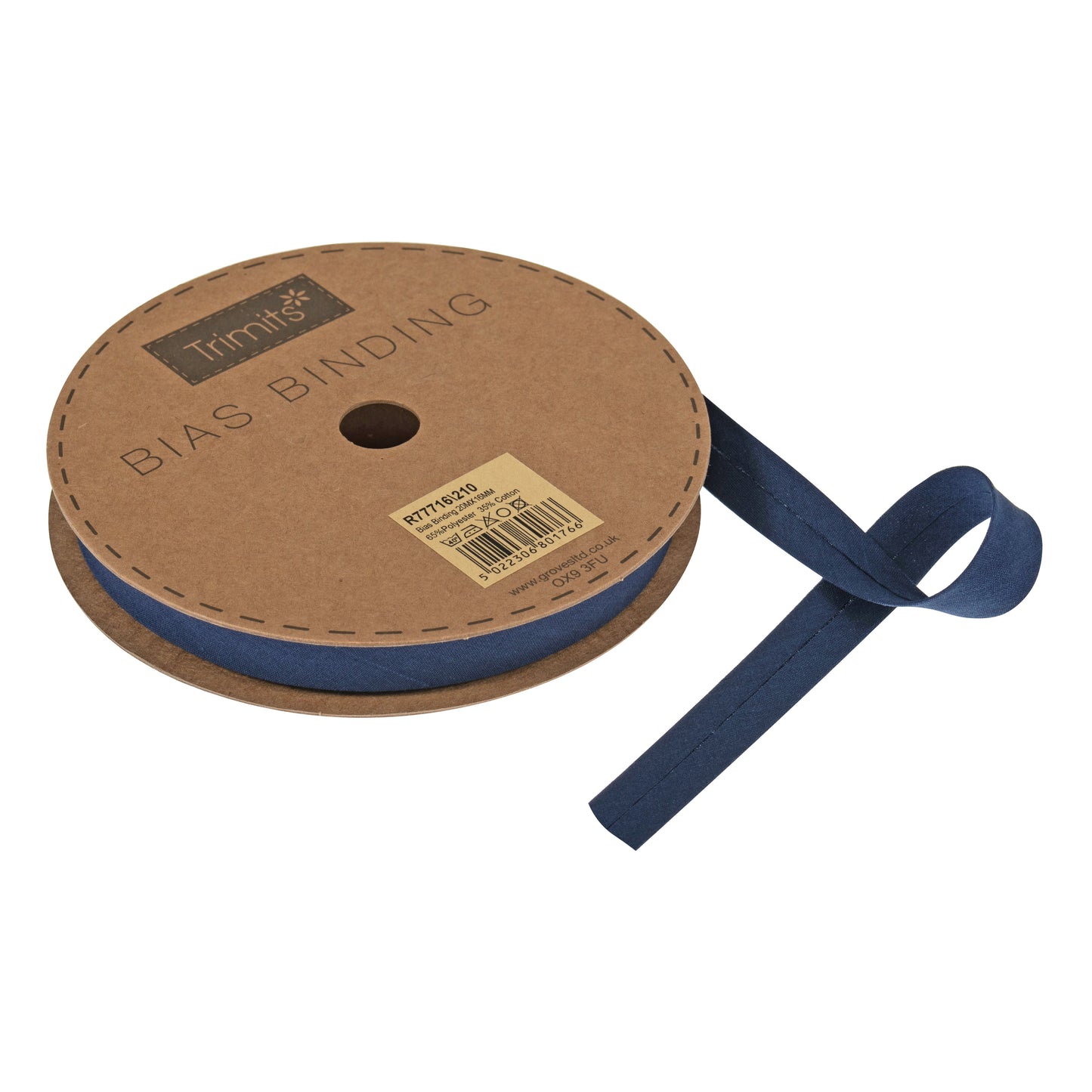Trimits 16mm Polycotton Bias Binding - 2 Colours (Price per 25cm)