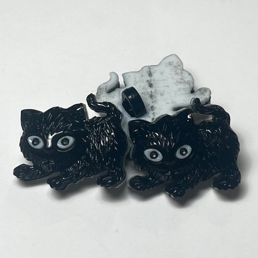 19mm Witches Cat Button (B155)