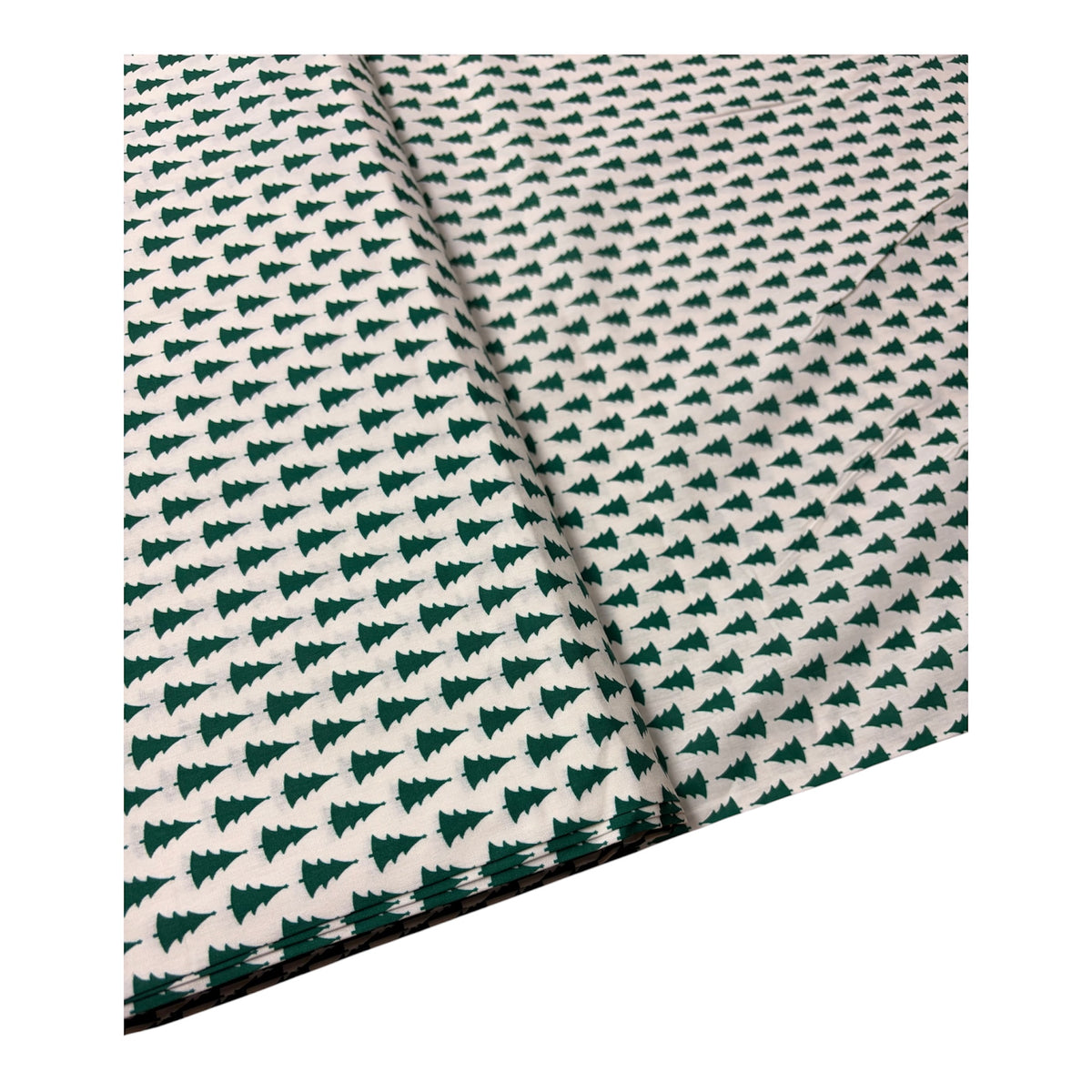 Green Christmas Tree 100% Cotton (Priced per 25cm)