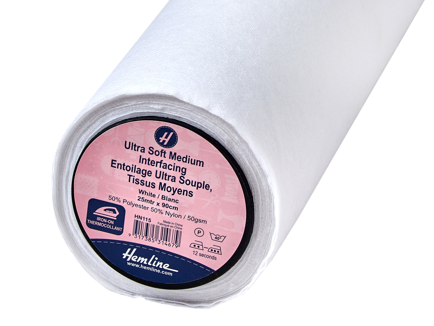 Hemline Ultra Soft Medium Iron-on Interfacing (Price Per 25cm)