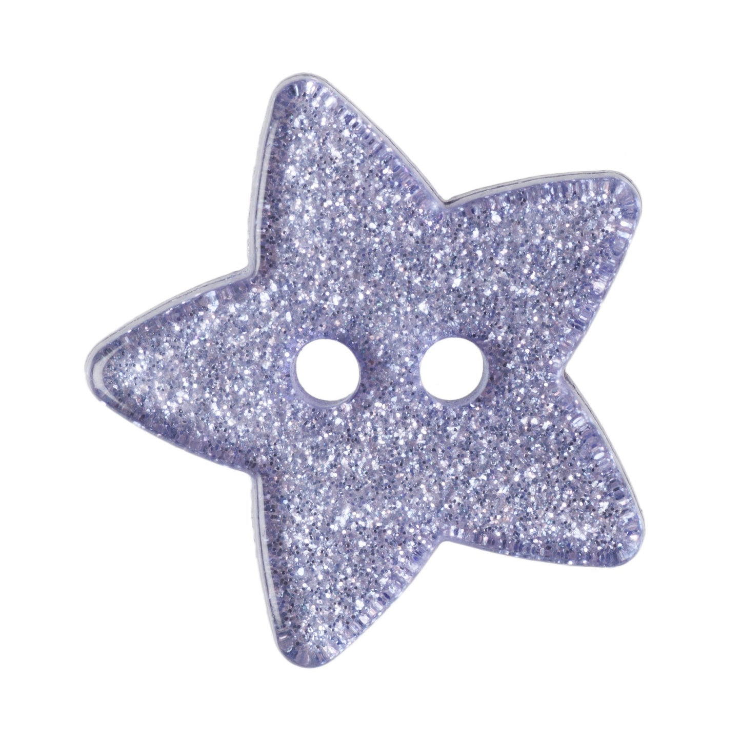 18mm Glitter Heart 2 Hole Button (Various Colours)