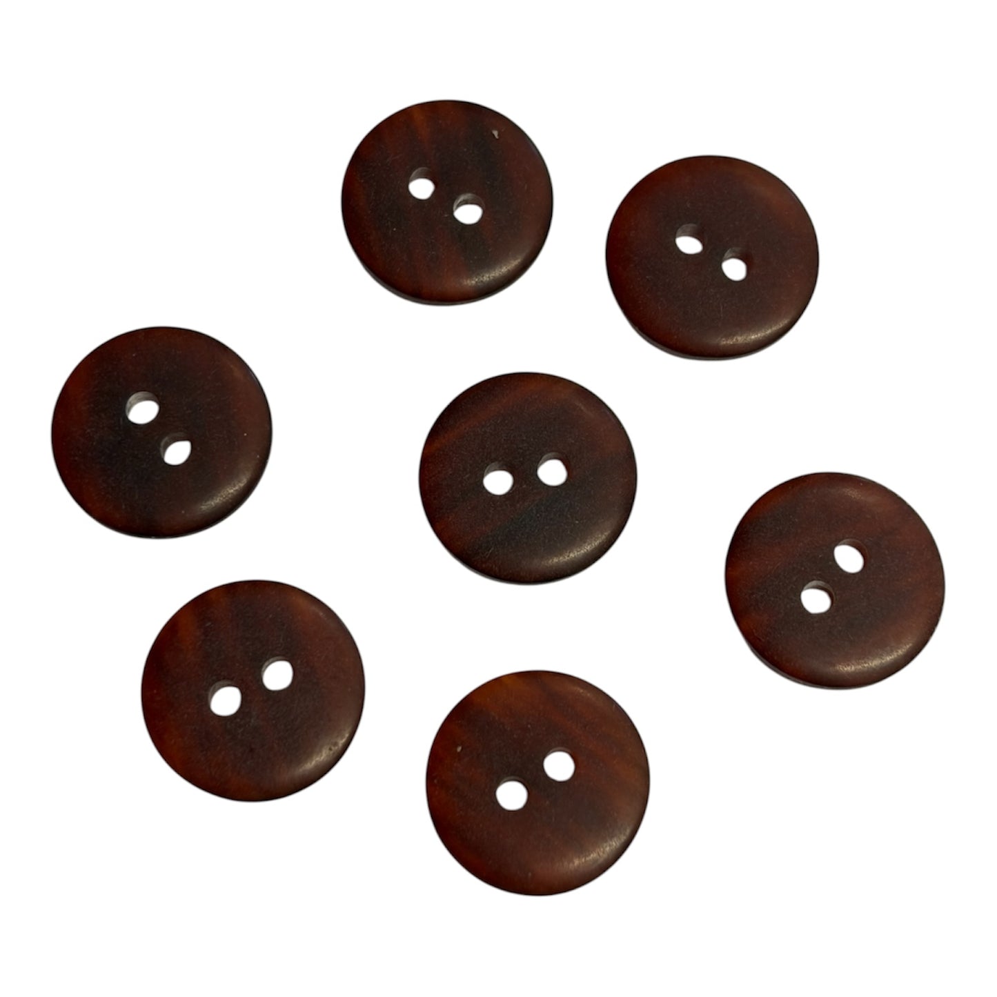 15mm Amber 2 Hole Button