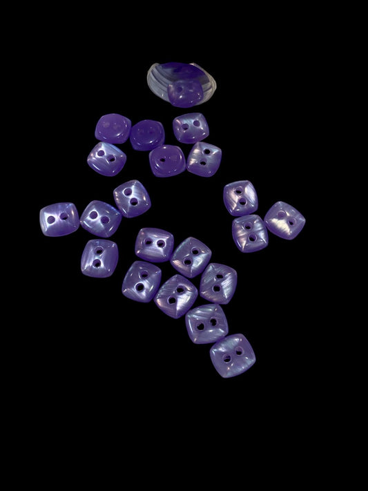 11mm Lilac Rectangle Pearlised 2 Hole Button