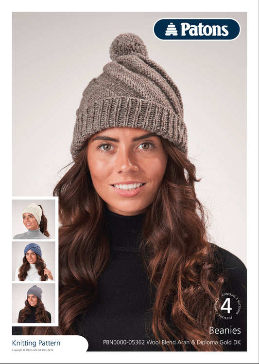 Patons Beanie Knitting Pattern