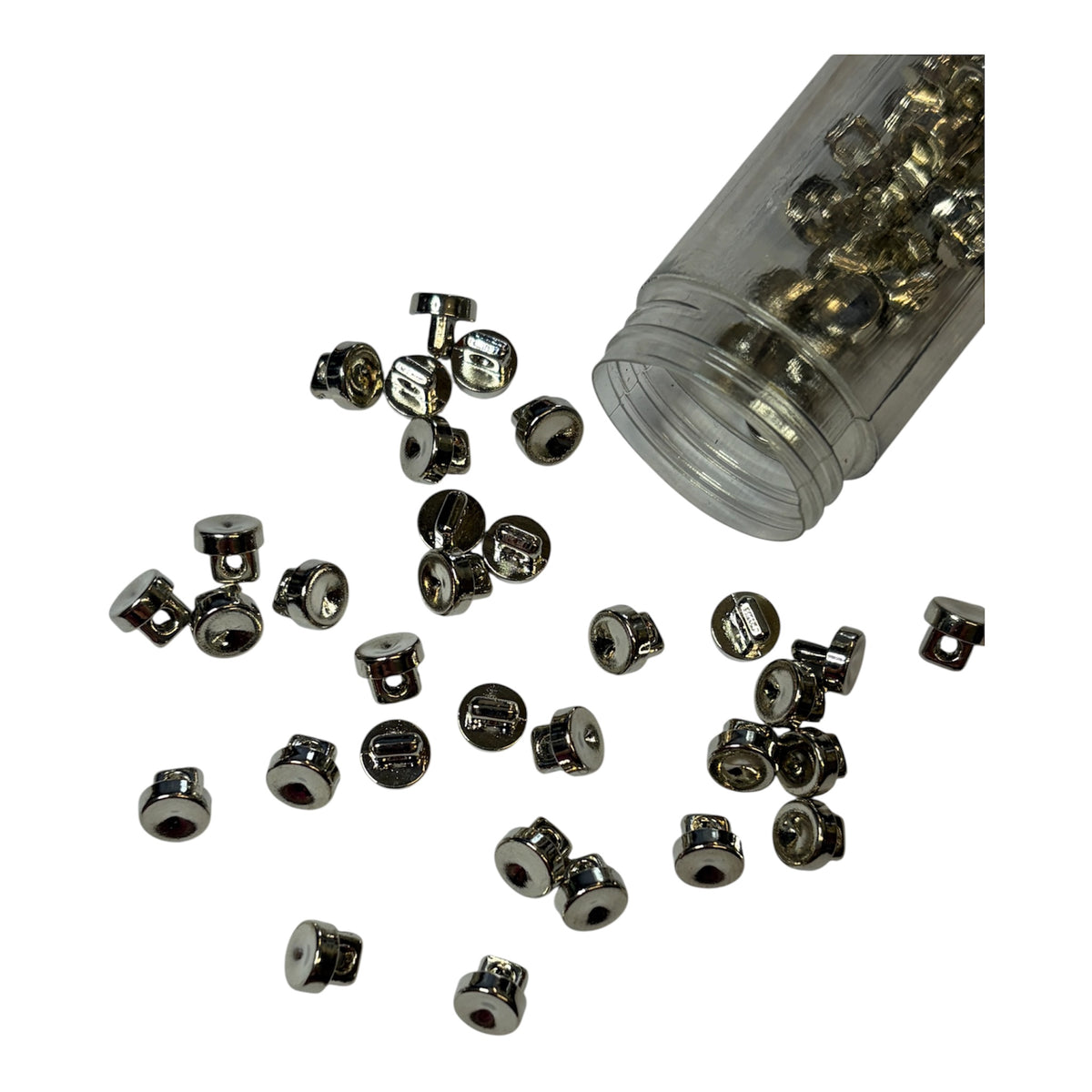 7mm Silver Dipped Shankback Button