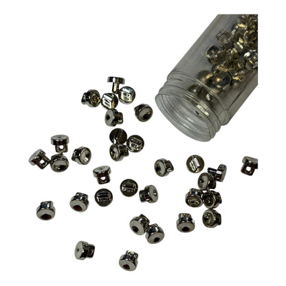 7mm Silver Dipped Shankback Button