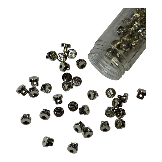 7mm Silver Dipped Shankback Button