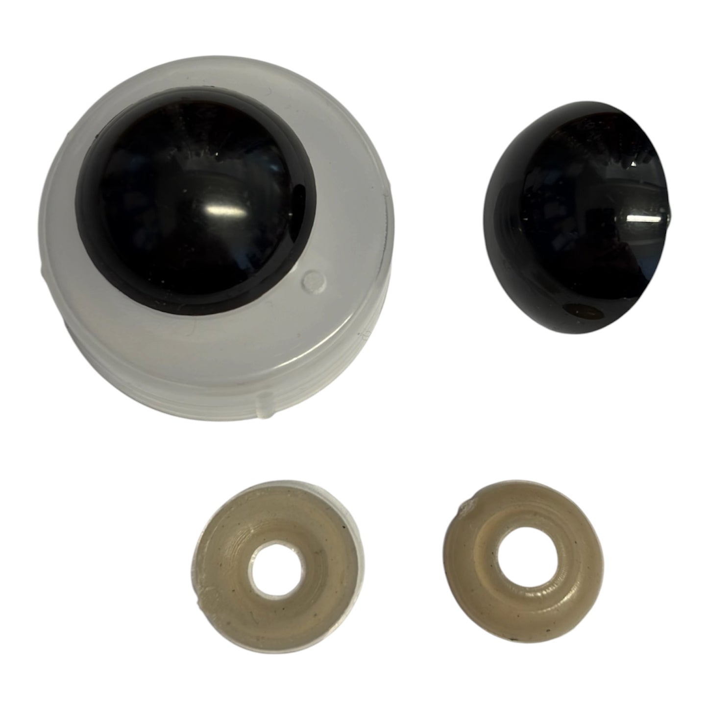 20mm Solid Black Toy Safety Eye Pair