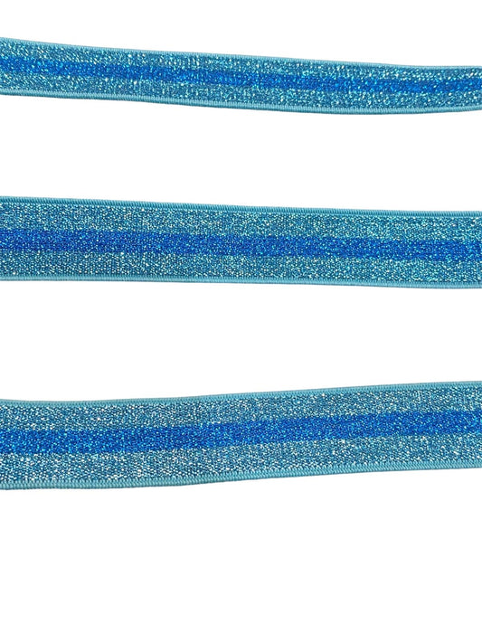 25mm Stripe Glitter Elastic - 2 Colours (Price per 25cm)