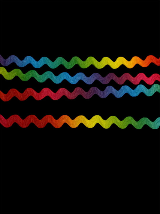6mm Rainbow Ric-Rac Trim (Price per 25cm)