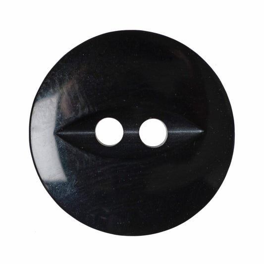 17mm Black 2 Hole Fish Eye Button