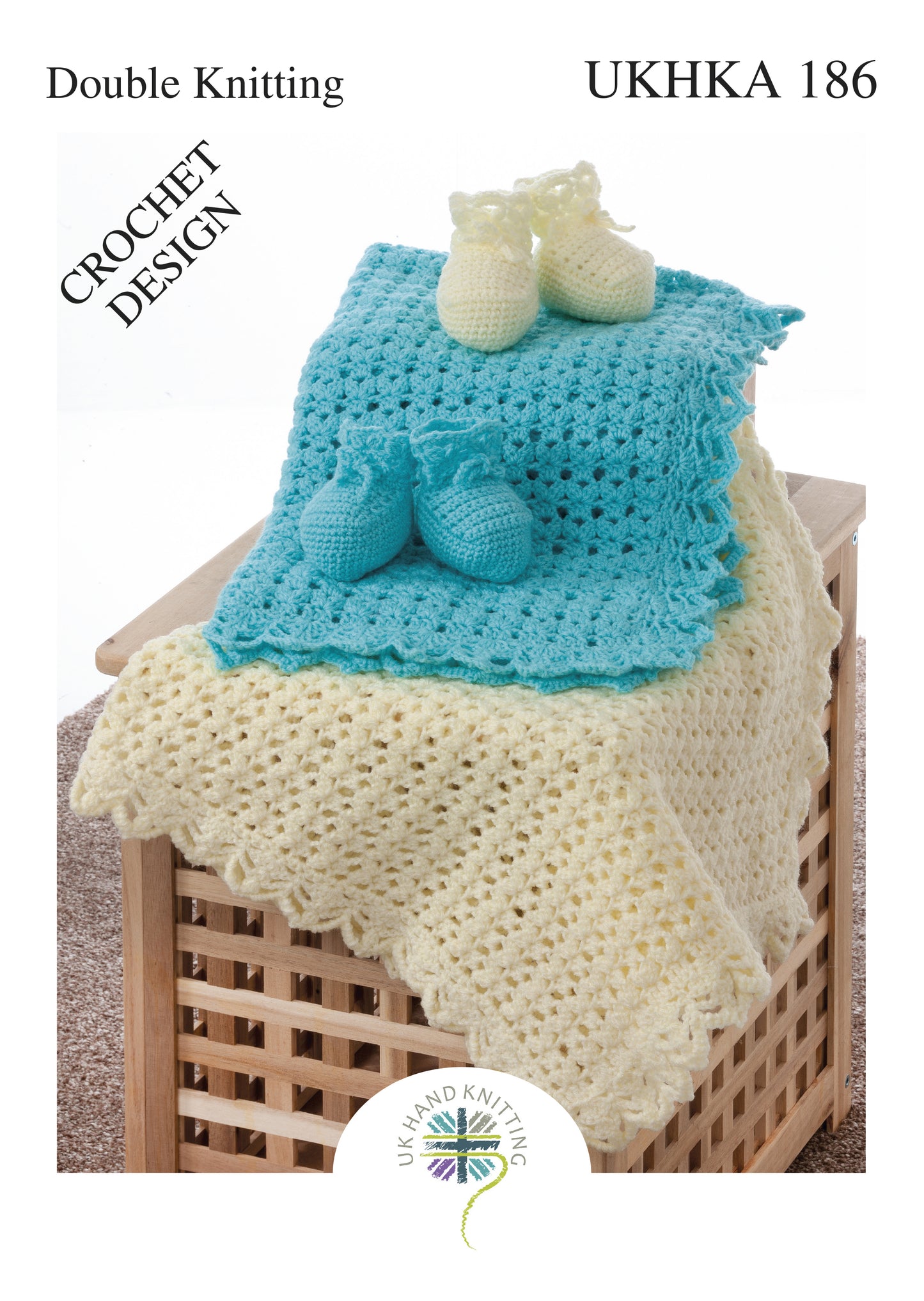 UKHKA 186 Pattern: Booties and Blanket: Crochet Design