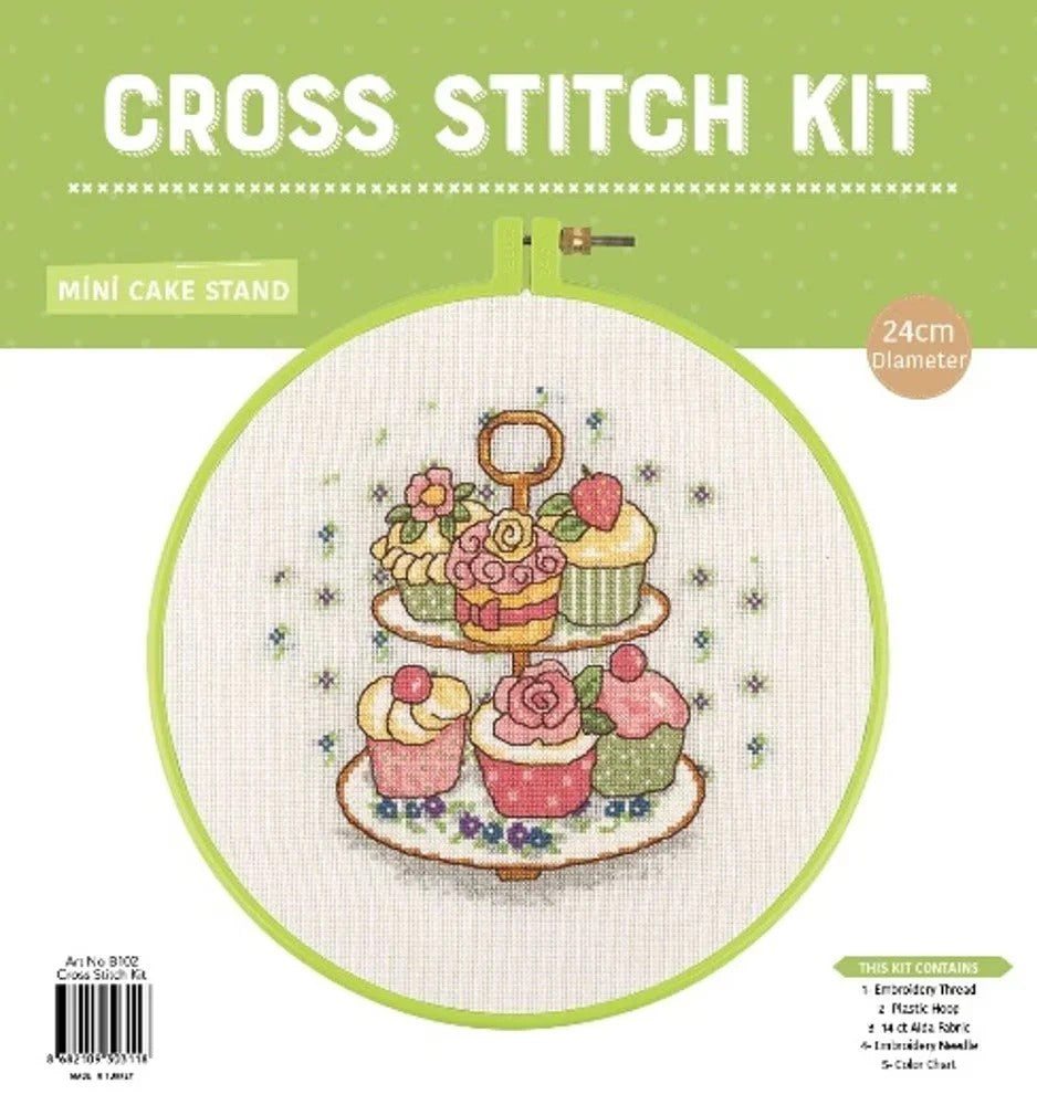 Mini Cake Stand Cross Stitch Kit