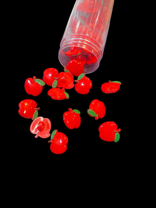 21mm Red Apple Shank Back Button