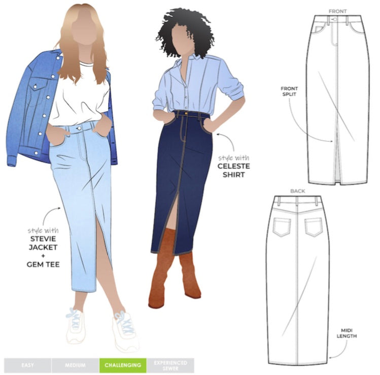 Tommie Jeans Skirt Dress Pattern by Style Arc (Regular or Plus Size)