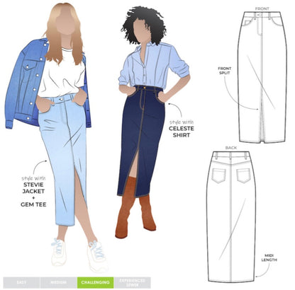Tommie Jeans Skirt Dress Pattern by Style Arc (Regular or Plus Size)