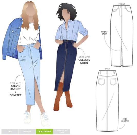 Tommie Jeans Skirt Dress Pattern by Style Arc (Regular or Plus Size)