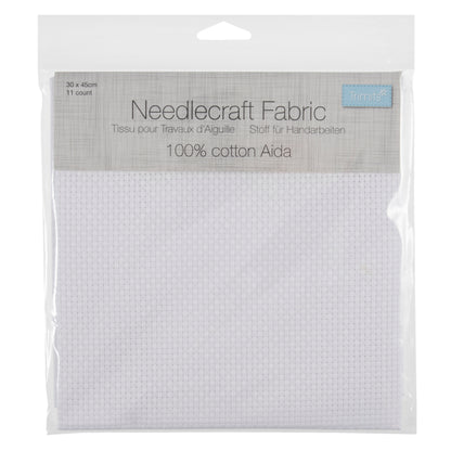 Trimits Needlecraft Aida Fabric - 11 count White