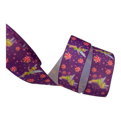 25mm Purple Tinkerbell Grosgrain Ribbon (Price per 25cm)