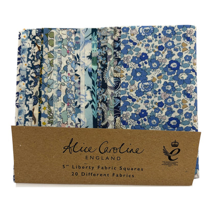 Alice Caroline Liberty 5” Fabric Squares 20pk (various colour-ways)