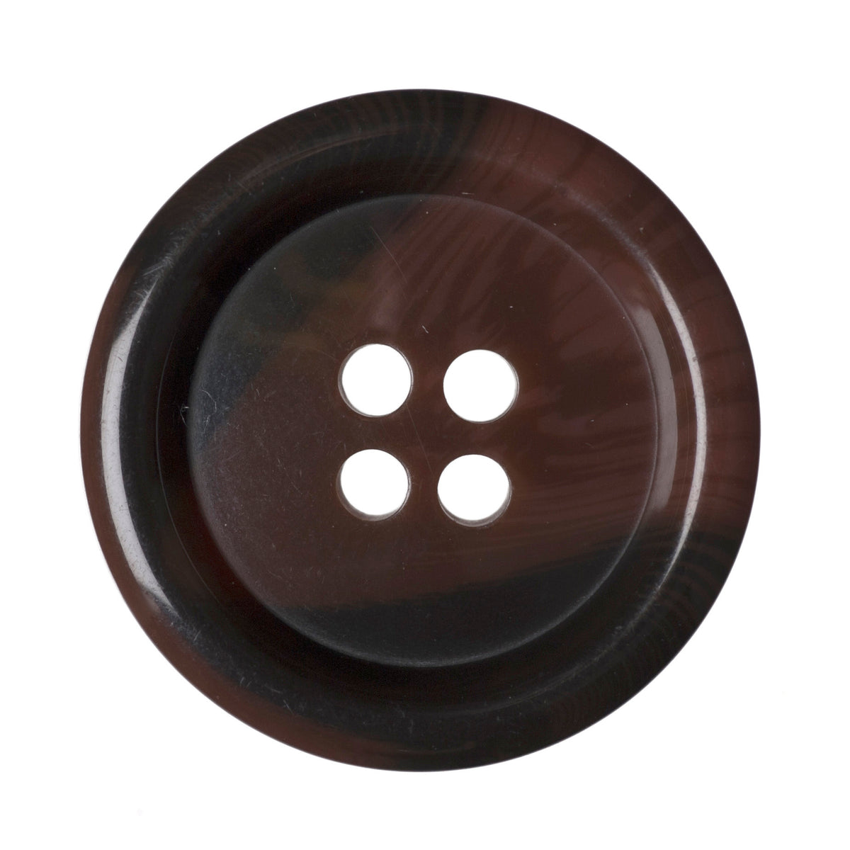 25mm Variegated Tan Horn Effect 4 Hole Button